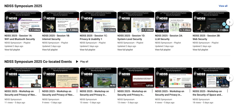 a screenshot of the YouTube playlists