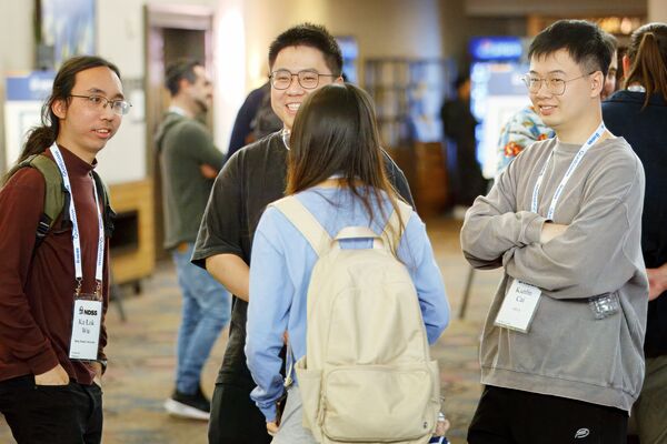 a group of people engaged in a conversation